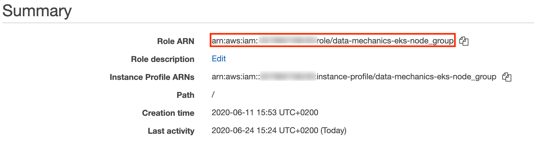 AWS IAM role ARN