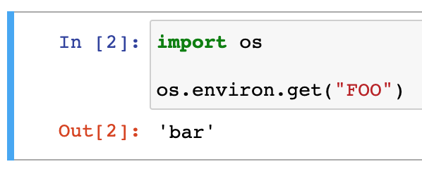 Injection of environment variables into a notebook kernel